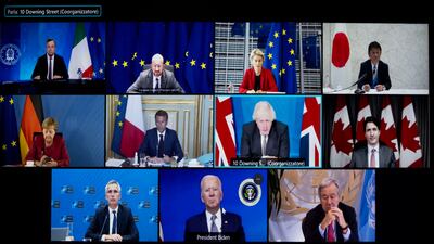 The G7 said the Taliban’s legitimacy would depend on whether they uphold the rights of women and girls and work to ensure a stable Afghanistan. EPA