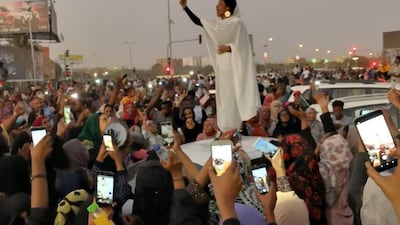 The now iconic image of Alaa Saleh captured by Lana Haroun. Reuters