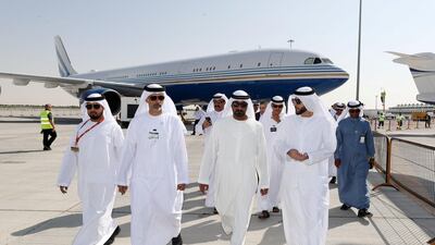 Sheikh Ahmed bin Saeed Al Maktoum at the MEBAA Show 2018. All photos by Chris Whiteoak / The National