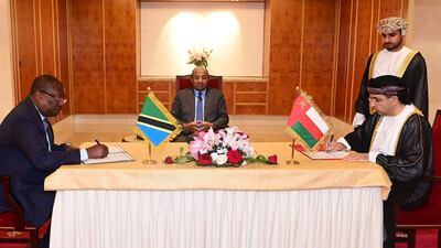 Oman and Zanzibar signed three agreements during President Hussein Ali Mwinyi's official visit to the Sultanate. Photo: Oman News Agency
