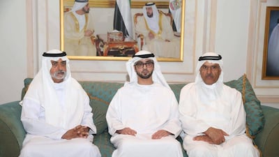 Sheikh Nahyan bin Mubarak, Minister of Culture and Knowledge Development, and Sheikh Sultan bin Hamdan bin Zayed, offer their condolences to the Al Tayer family, including Obaid Al Tayer, Minister of State for Financial Affairs, on the death of their mother, Sheikha bint Abdullah Ahmed bin Kalban. Wam