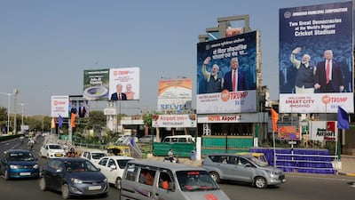 President Donald Trump will address a massive rally at an event in the city of Ahmedabad in Gujarat during a two-day trip to India to attend an event called "Namaste Trump". AP