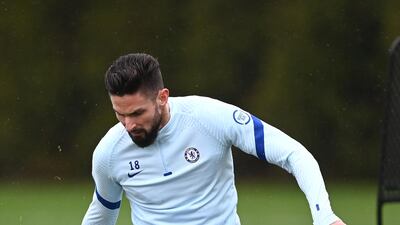 Olivier Giroud at training. Getty