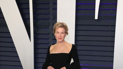 Renee Zellweger arrives at the 2019 Vanity Fair Oscar Party. AFP