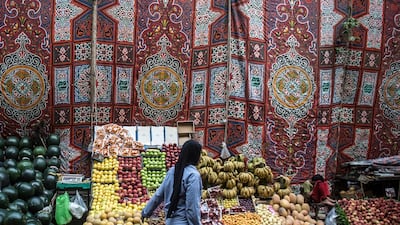 A market in Cairo. Moody's Investor Service's expects economic growth in the next four years to be most pronounced in Egypt. Khaled Desouki / AFP