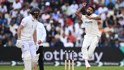 Akash Deep finished with 10 wickets in the match after coming in as Jasprit Bumrah's replacement. Getty Images