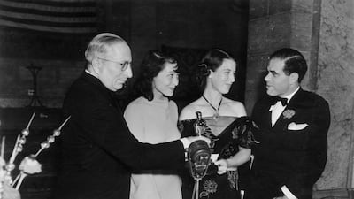 The head of Hollywood studio MGM, Louis B Mayer, left, was one of the original founders of the academy