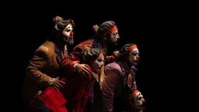 Actors perform during 'Three Stories'. EPA