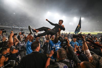 Antonio Conte won the Serie A title in his last job at Napoli. Getty Images
