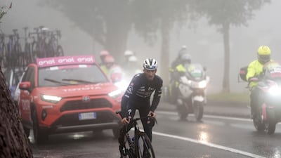 France's Julian Alaphilippe pedals during the stage. AP