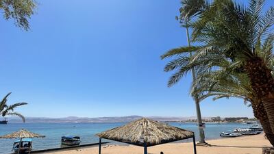 A public beach in the centre of the Aqaba