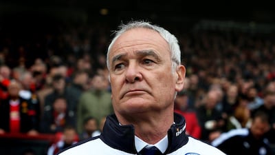 epa05286029 Leicester City's Italian manager Claudio Ranieri reacts during the English Premier League soccer match between Manchester United and Leicester City at Old Trafford in Manchester, Britain, 01 May 2016. The match ended 1-1. EPA/NIGEL RODDIS EDITORIAL USE ONLY. No use with unauthorized audio, video, data, fixture lists, club/league logos or 'live' services. Online in-match use limited to 75 images, no video emulation. No use in betting, games or single club/league/player publications.