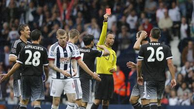 Players in all professional leagues in England will face yellow and red cards for dissent and arguing with referees. Suzanne Plunkett / Reuters