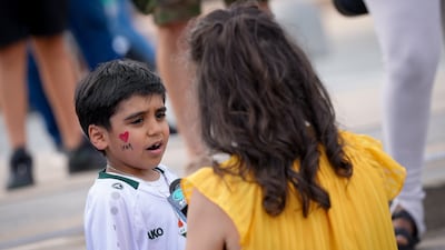 A young Iraqi fan joins the festivities in Philadelphia. Joshua Longmore / The National