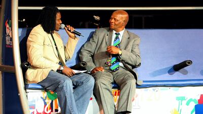 Pommie Mbangwa (Zimbabwe), left, was an underrated medium-pacer who played 15 Tests and 29 ODIs from 1996 to 2002. AFP