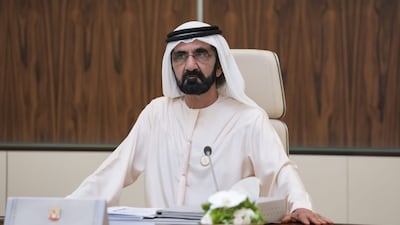 Sheikh Mohammed bin Rashid, Vice President and Ruler of Dubai, chaired a Cabinet meeting at Al Watan Palace in Abu Dhabi. All photos: @HHShkMohd / Twitter