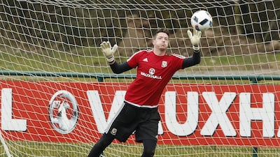 Wales’ Wayne Hennessey during training. Reuters / Andrew Boyers