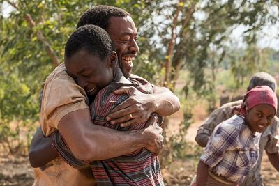 Chiwetel Ejiofor and Maxwell Simba in 'The Boy Who Harnessed the Wind'.