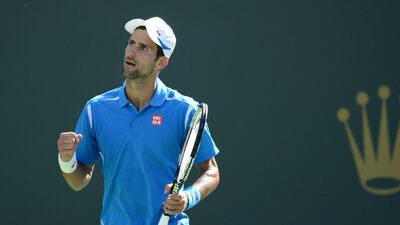 Novak Djokovic shown in action against Rafael Nadal during the Indian Wells Masters semi-final on Saturday. Paul Buck / EPA / March 19, 2016