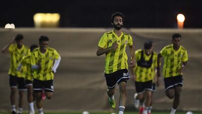 Al Jazira forward Zayed Al Ameri during UAE squad training