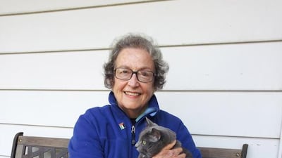 Elsa Marston with her cat, Emmy. Courtesy Elsa Marston