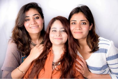 Pierre Gemme by Hur founders: twins Hira and Hajra, and sister Hina, centre. Courtesy Pierre Gemme by Hur