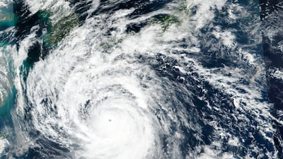 Typhoon Nanmadol, rated in the highest category of 'violent', pictured on its approach to south-western Japan. AP