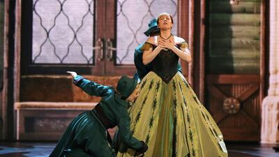 Patti Murin, from the cast of "Frozen," performs at the 72nd annual Tony Awards. Michael Zorn / Invision / AP