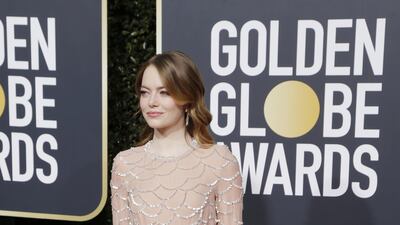 Emma Stone, in Louis Vuitton, arrives for the 76th annual Golden Globe Awards at the Beverly Hilton Hotel in Beverly Hills, California, on January 6, 2019. EPA