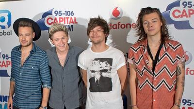 From left, Liam Payne, Niall Horan, Louis Tomlinson and Harry Styles of One Direction. Zak Hussein / Corbis
