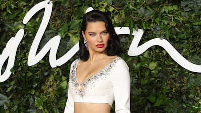 Brazilian model Adriana Lima arrives. EPA