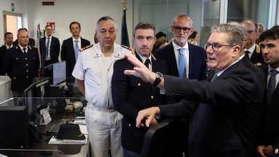 UK Prime Minister Keir Starmer is in Rome to meet Italian officials about plans to tackle illegal migration. Getty