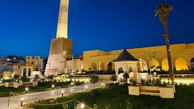 ISIS militants blown up the mosque’s famous leaning minaret in June 2017 as they retreated from the last urban stronghold they held for almost three years of ruinous war. Photo: Sunni Waqf