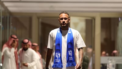 Neymar arrives in Riyadh after signing for Al Hilal in the Saudi Pro League. Reuters