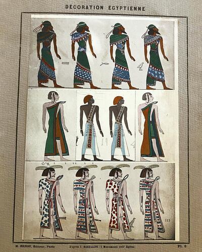 A leaf from the book that led Sebastian Dollinger to create a collection inspired by Egypt