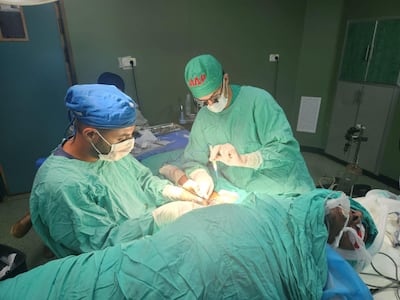 Prof Nizam Mamode at Nasser Hospital in Gaza, where he said poor hygiene had led to many deaths. Photo: MAP