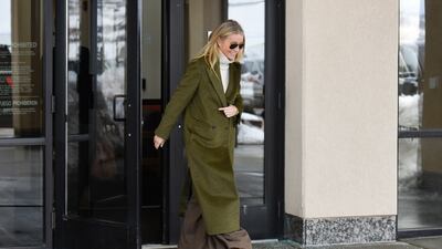 Paltrow leaves the Utah courthouse