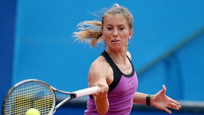 Annika Beck from Germany in action against Anna-Lena Friedsam of Germany during their quarter-final match at the WTA Tennis Tournament in Nuremberg, Germany. Daniel Karmann / EPA