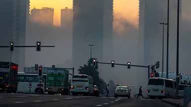 Thick fog swept across Dubai on Saturday morning, prompting safety warnings. Antonie Robertson / The National