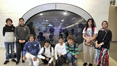 On their last day in America, the students went to the National Aquarium in Baltimore. Courtesy American International School in Abu Dhabi