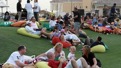 Many families took part in Saturday's charity event at The Els Golf Club in Dubai Sports City despite the windy weather.