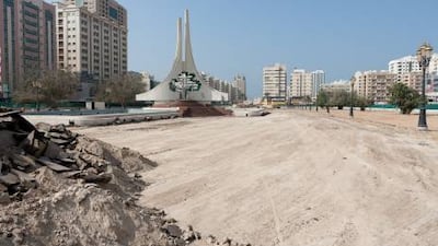 The park area in Rolla Square, Sharjah. Duncan Chard for the National