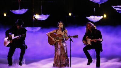 Filipino-American Amy Vachal on America's The Voice. Courtesy Tyler Golden / NBC