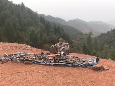 A man sells his goods in Setti Fatima in the Ourika Valley in Morocco. Melinda Healy