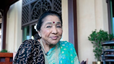 Singer Asha Bhosle, the inspiration behind Asha's restaurants in the UAE, has died aged 92. Jeffrey E Biteng / The National