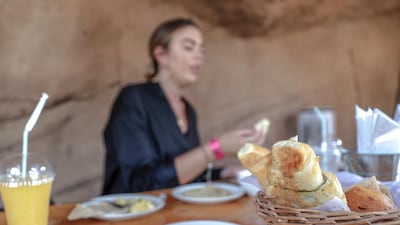 Human guests can enjoy a traditional Arabic breakfast at Emirates Park Zoo. Victor Besa/The National