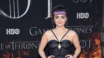 Maisie Williams (Arya Stark) arrives for the 'Game of Thrones' final season premiere at Radio City Music Hall on April 3, 2019 in New York. AFP