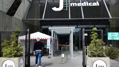 Outside the J Medical centre at Juventus' Allianz Stadium. Reuters
