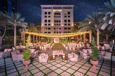 Ramadan Hikayat Garden at Palazzo Versace Dubai resembles a garden party. Courtesy: Palazzo Versace Dubai