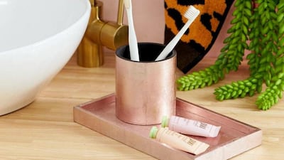 Bathroom accessories from the new ASOS homeware range. (Courtesy: ASOS)